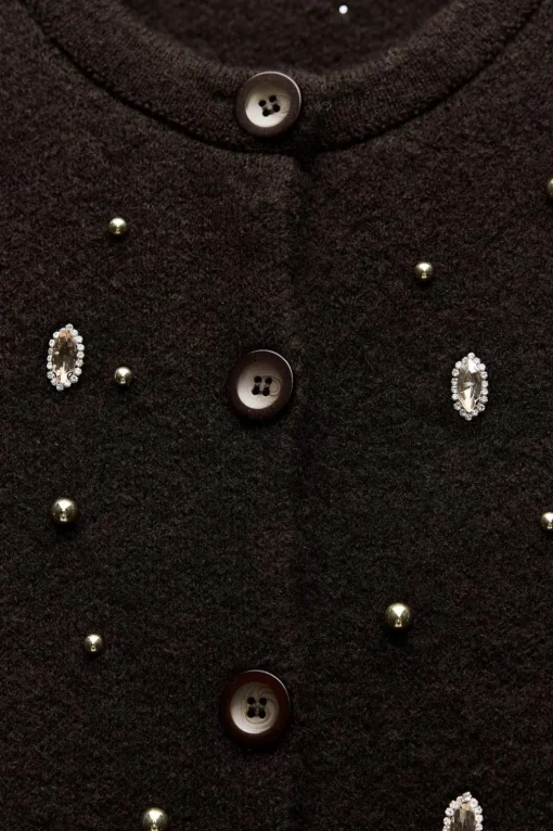 CHAQUETA PUNTO ABALORIOS JOYA