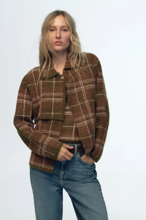CHAQUETA PUNTO CUADROS