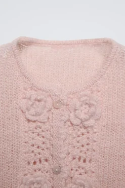 CHAQUETA PUNTO FLORES