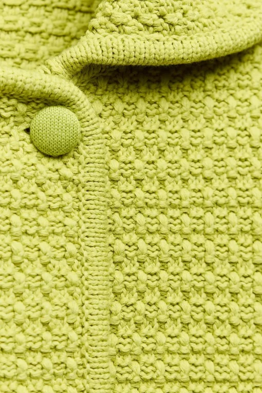 CHAQUETA PUNTO GRUESO CUELLO BOBO