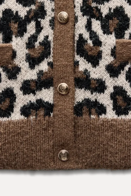CHAQUETA PUNTO JACQUARD ANIMAL