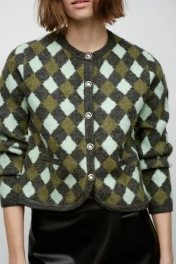 CHAQUETA PUNTO JACQUARD ROMBOS
