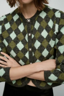 CHAQUETA PUNTO JACQUARD ROMBOS