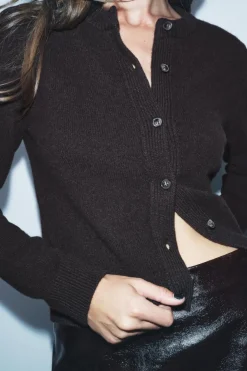 CHAQUETA PUNTO LISO CON CASHMERE