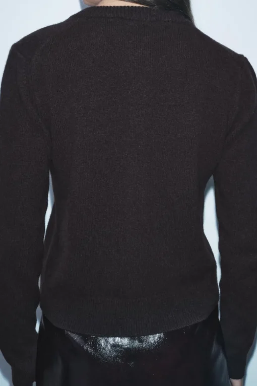 CHAQUETA PUNTO LISO CON CASHMERE