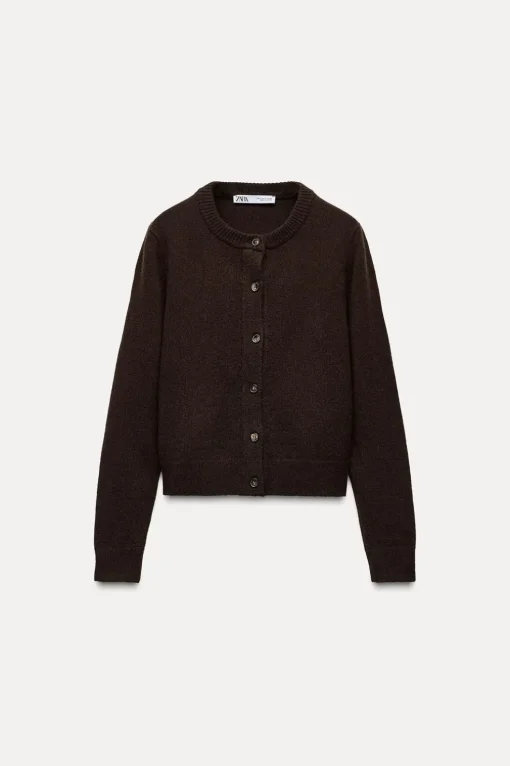 CHAQUETA PUNTO LISO CON CASHMERE