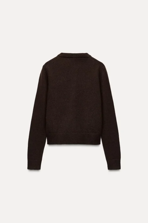 CHAQUETA PUNTO LISO CON CASHMERE