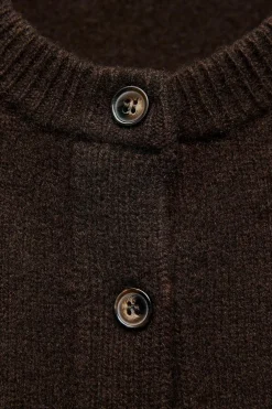 CHAQUETA PUNTO LISO CON CASHMERE