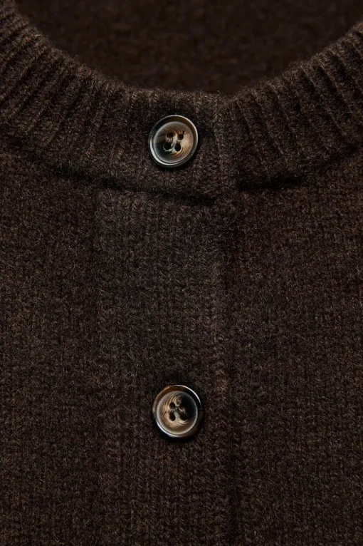 CHAQUETA PUNTO LISO CON CASHMERE