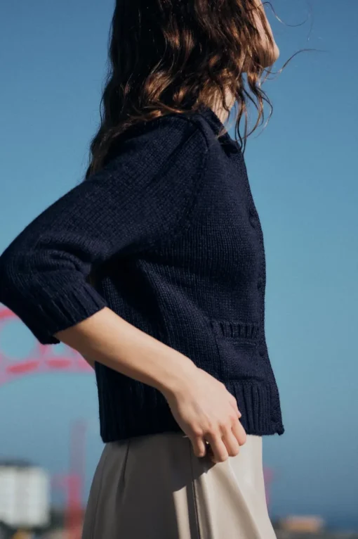 CHAQUETA PUNTO MANGA FRANCESA