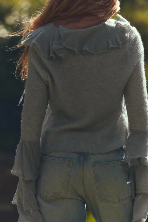 CHAQUETA VOLANTES CON ALPACA Y LANA