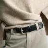 CINTURÓN PIEL TACHAS