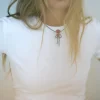 COLLAR ABALORIOS FLOR