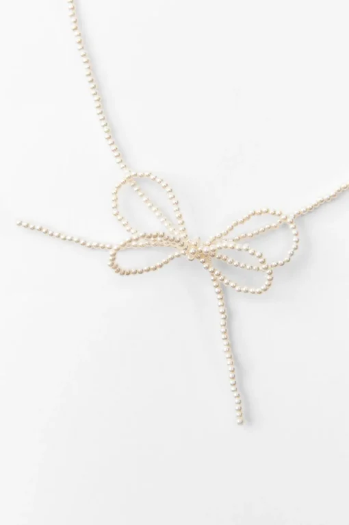 COLLAR LAZO PERLAS