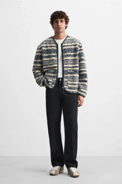CÁRDIGAN CREMALLERA JACQUARD