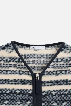 CÁRDIGAN CREMALLERA JACQUARD