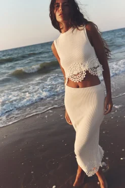 FALDA CANALÉ CROCHET