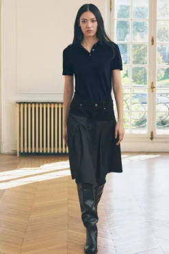 FALDA DENIM COMBINADA ZW COLLECTION