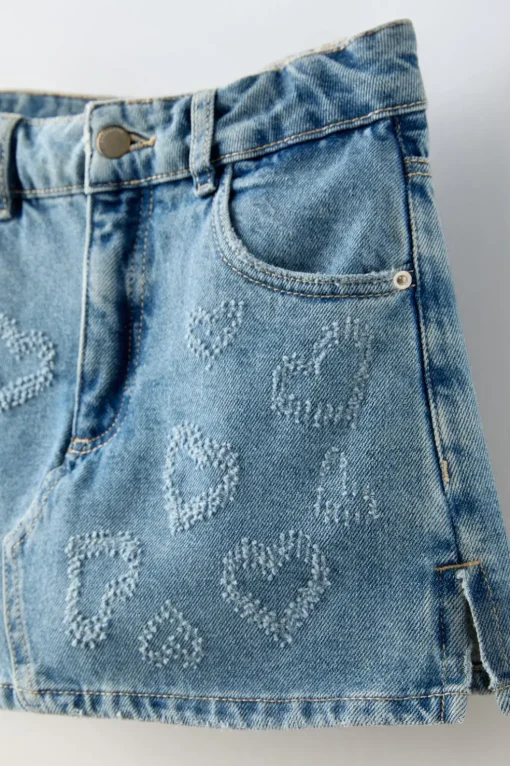 FALDA DENIM CORAZONES