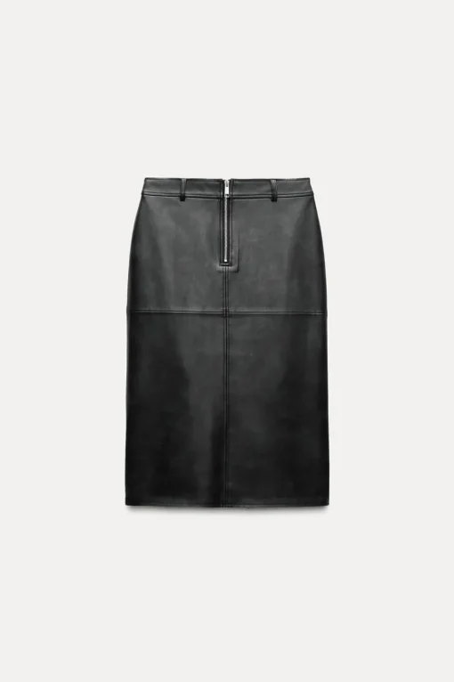 FALDA EFECTO PIEL CREMALLERA ZW COLLECTION