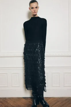 FALDA MIDI COMBINADA