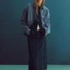 FALDA MIDI DENIM TRF