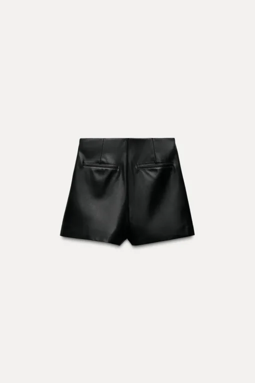 FALDA PANTALÓN EFECTO PIEL ASIMÉTRICA