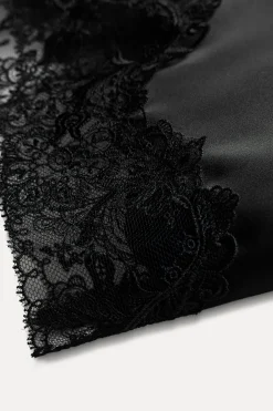 FALDA SATINADA ENCAJE ZW COLLECTION
