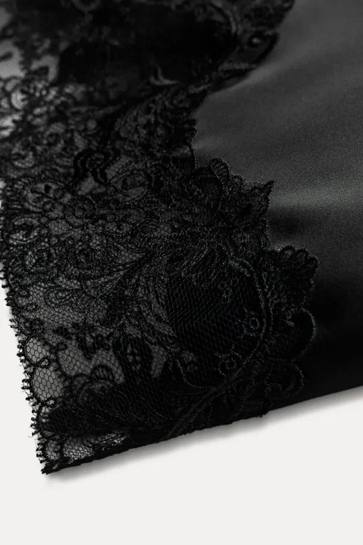 FALDA SATINADA ENCAJE ZW COLLECTION