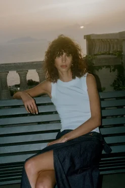 FALDA Z1975 PAREO DENIM CON LINO