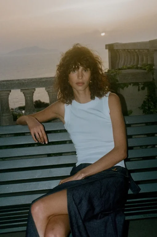 FALDA Z1975 PAREO DENIM CON LINO