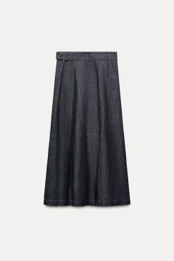 FALDA Z1975 PAREO DENIM CON LINO