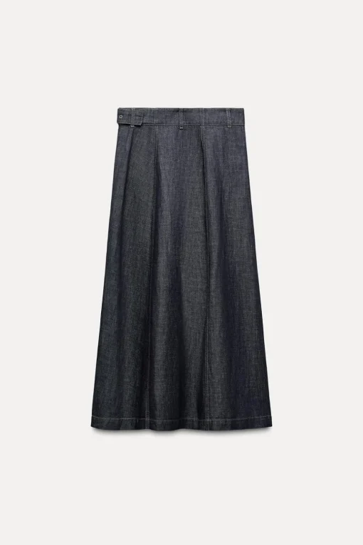 FALDA Z1975 PAREO DENIM CON LINO