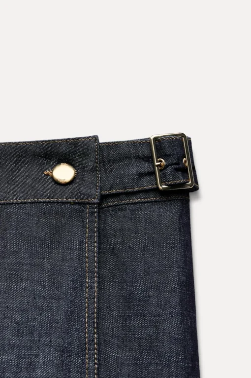 FALDA Z1975 PAREO DENIM CON LINO