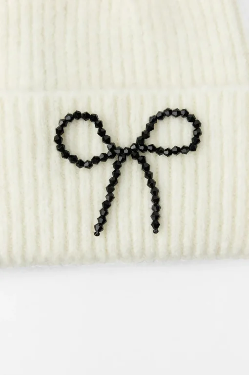 GORRO BEANIE PUNTO LAZO ABALORIOS