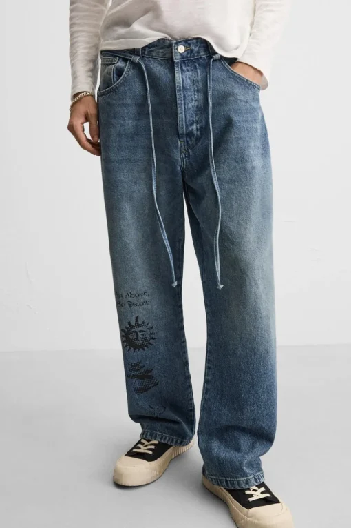 JEANS BAGGY FIT ESTAMPADOS X ALL CAPS STUDIO
