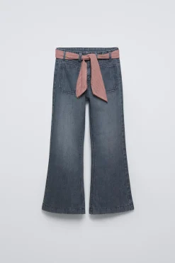 JEANS FLARE PAÑUELO CUADROS
