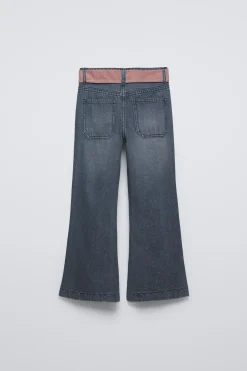 JEANS FLARE PAÑUELO CUADROS