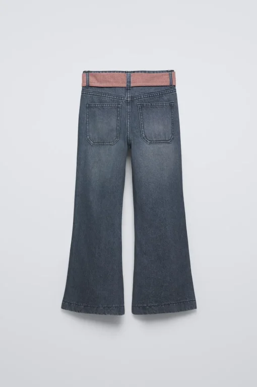 JEANS FLARE PAÑUELO CUADROS