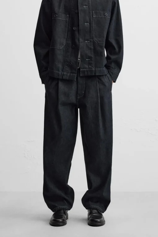 JEANS PLIEGUES CINTURÓN