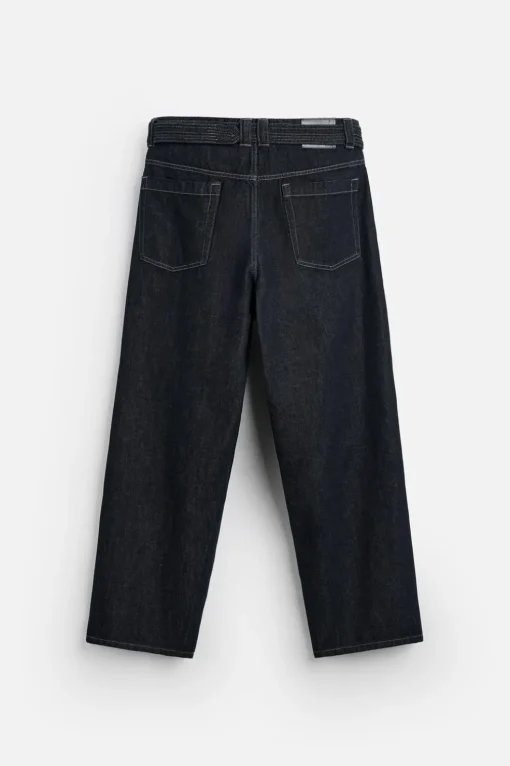 JEANS PLIEGUES CINTURÓN