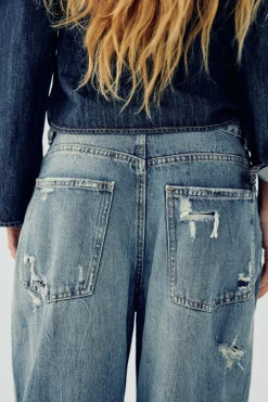 JEANS TRF BAGGY BALLOON ROTOS TIRO MEDIO