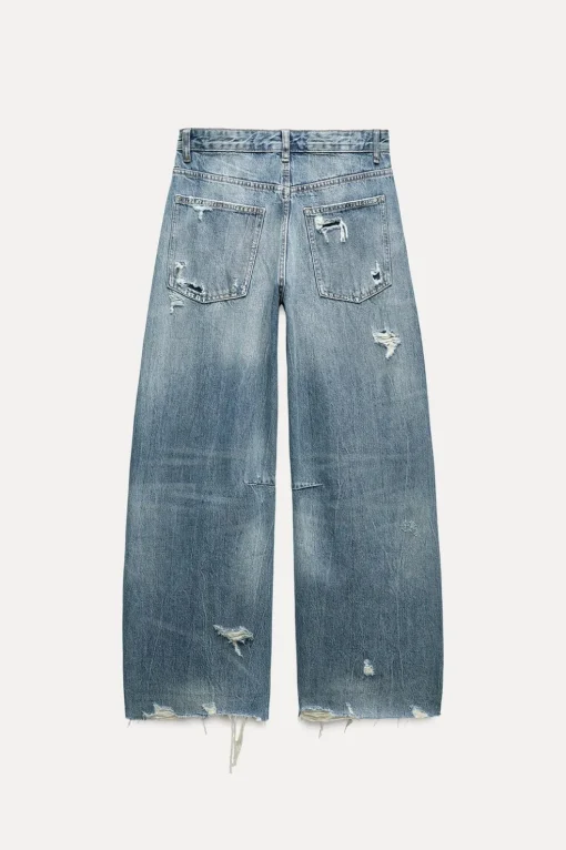 JEANS TRF BAGGY BALLOON ROTOS TIRO MEDIO