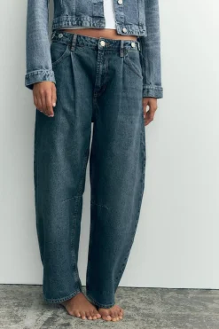 JEANS TRF BALLOON CROPPED TIRO MEDIO
