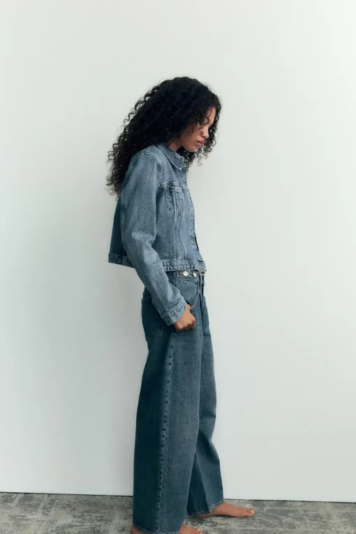 JEANS TRF BALLOON CROPPED TIRO MEDIO