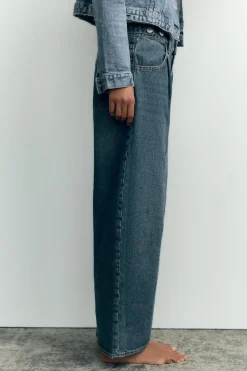 JEANS TRF BALLOON CROPPED TIRO MEDIO
