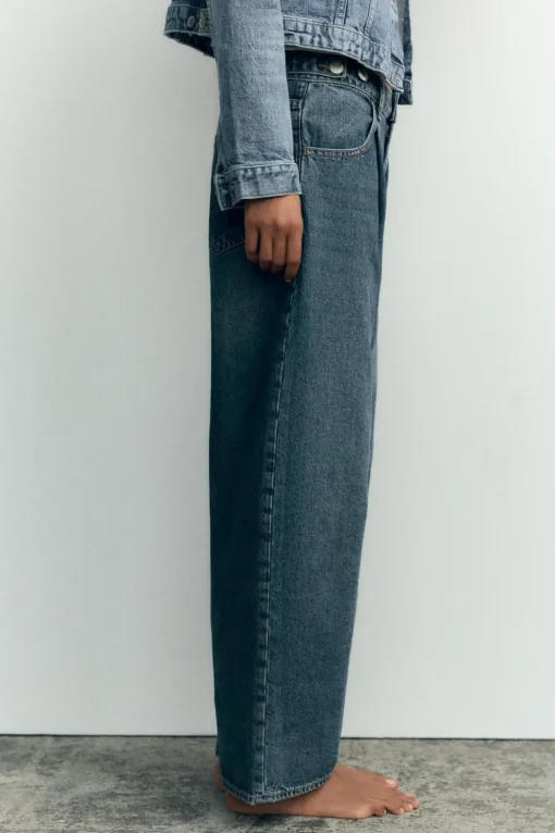 JEANS TRF BALLOON CROPPED TIRO MEDIO