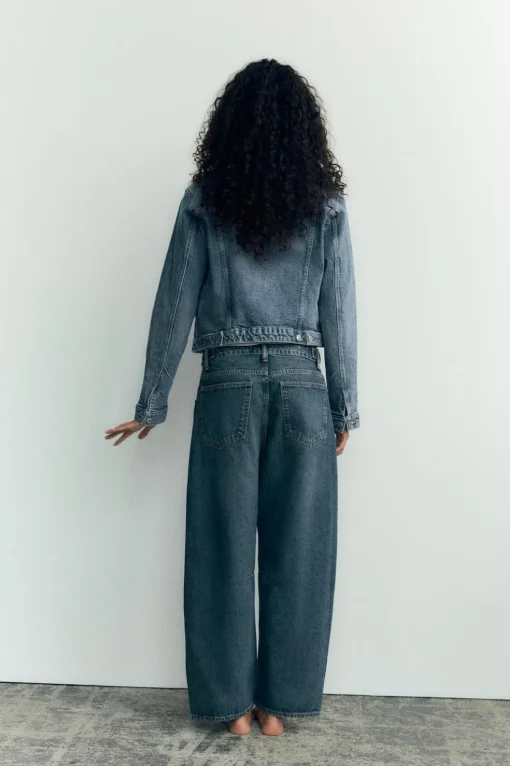 JEANS TRF BALLOON CROPPED TIRO MEDIO