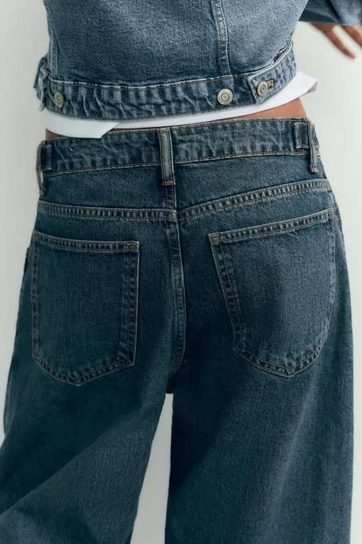 JEANS TRF BALLOON CROPPED TIRO MEDIO