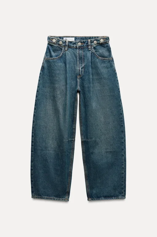 JEANS TRF BALLOON CROPPED TIRO MEDIO